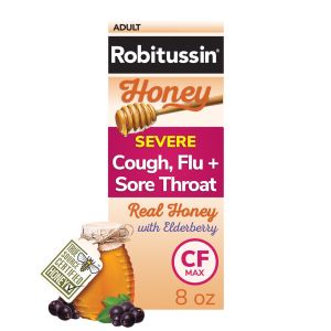 Robitussin Severe Cough Cold and Flu Medicine With Honey, Elderberry, 8 Fl Oz