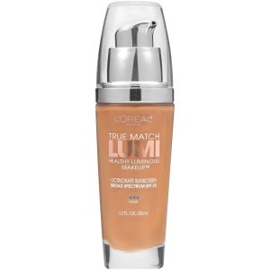 LOreal Paris True Match Lumi Liquid Foundation Makeup, C6 Soft Sable, 1 fl oz