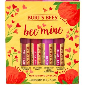 Burts Bees Bee Mine Lip Balm Gift Set, 4 Personalized Lip Balms