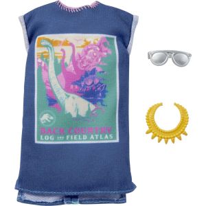 Barbie Jurassic World Fashion Pack with Dino T-Shirt Dress & 2 Accessories for Dolls