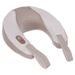 Homedics Pro Therapy Vibration Neck Massager with Soothing Heat and Vibration, Two Speeds, NMSQ-217HJ-TN, Tan