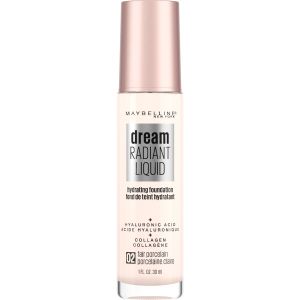 Maybelline Dream Radiant Liquid Foundation Makeup, 02 Fair Porcelain, 1 fl oz