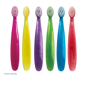 Radius Totz Extra Soft Toothbrush for Ages 18 Months+, Clear Sparkle