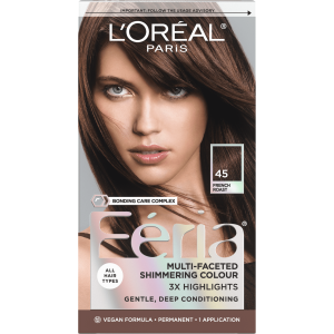 LOreal Paris Feria Permanent Hair Color, 45 French Roast Deep Bronzed Brown