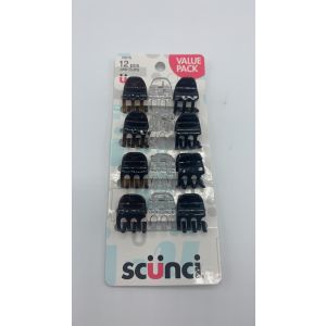 Scunci Jaw Clips Value Pack, 12 count