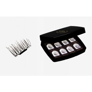 One Two Cosmetics Patented Ultra Lightweight Magnetic Eyelash set, Made in the USA (Natural Accent Lash)