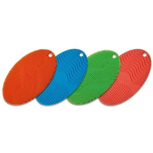 Spark Innovators Dish Egg Silicone Sponge, Red/Blue