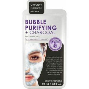 Skin Republic Bubble Purifying and Charcoal Face Mask Sheet - 0.68 fl oz