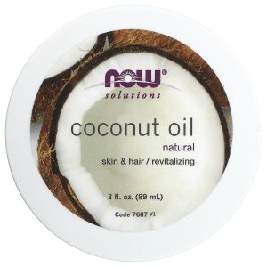 NOW Foods Solutions, Coconut Oil, Natural,  3 fl oz (89 ml)
