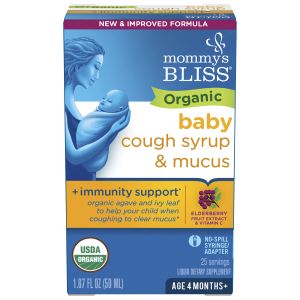 Mommy’s Bliss® Organic Baby Cough Syrup and Mucus + Immunity Support. over-the-Counter, 1.67 fl oz