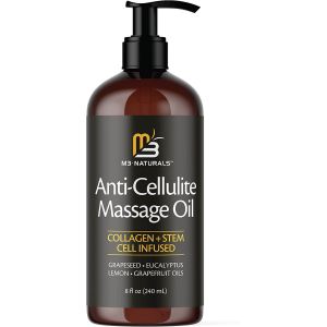 M3 Naturals Massage Oil | Collagen Oil Grapefruit & Lemon, 8 fl oz (240 ml)