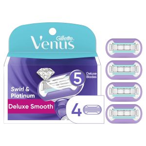 Venus Deluxe Smooth Swirl Women's Razor Blade Refills, 4ct"