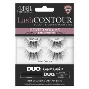 Ardell Professional Lash Contour Duo with Adhesive, 370, 2 Pairs"