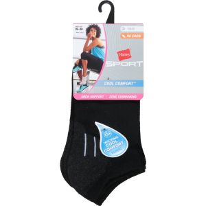 Hanes Sport Womens Cool Comfort No Show Socks Sz 5-9 3pack Brand New w Tags