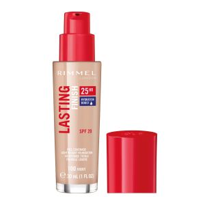Rimmel Lasting Finish 25Hr Liquid Foundation +SPF20, 100 Ivory, 1 fl oz