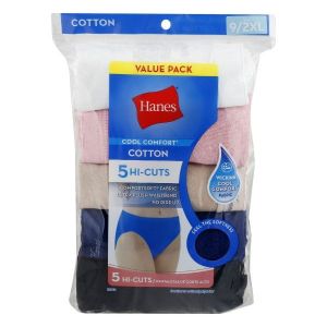 Hanes Women Hi-Cuts 5 Pack Hi-Cuts Size 2XL