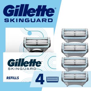 Gillette SkinGuard Men's Razor Blades, 4 Blade Refills"