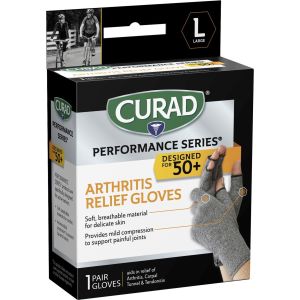 Curad Performance Series 50+ Arthritis Relief Glove Aids in Arthritis, Large, 1 ct (Pack of 1)"
