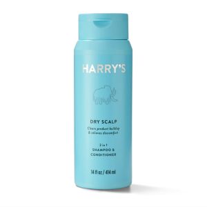 Harrys Mens Dry Scalp 2-in-1 Shampoo and Conditioner, 14 fl oz