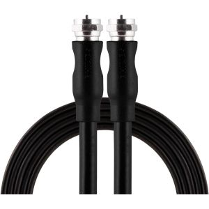 Philips RG6 Dual Shield Coaxial Cable, 25 ft. Ideal for TV Antenna DVR VCR Satellite Cable, F-Type Connectors, 3Ghz Digital, Black, SWV2155H/37