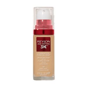 Revlon Age Defying 3X Cream Foundation Makeup, SPF 20, 010 Bare Buff, 1 fl oz"