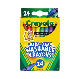 Crayola Ultra-Clean Washable Crayons, 24 Ct, Back to School Supplies for Kids, Art Supplies"