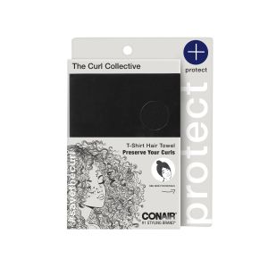 Conair THE CURL COLLECTIVE™ Rectangular T-Shirt Towel, Black, 1 Count