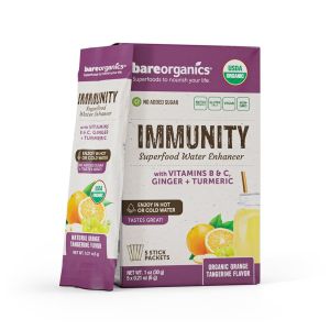 BareOrganics Immunity Blend Superfood Water Mix Packets, 5 Ct