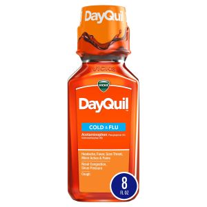 Vicks DayQuil Daytime Cold, Cough and Flu Liquid Medicine, OTC Medicine, 8 oz