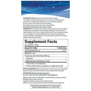 Nature Made Wellblends Back to Sleep Tablets, Melatonin 1 mg, L theanine, GABA, 40 Count