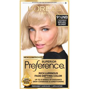 LOreal Paris Superior Preference Permanent Hair Color, Fade-Defying, 9.5NB Lightest Natural Blonde