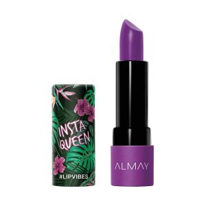 Almay Lip Vibes, Hypoallergenic, Cruelty Free, Oil Free, Fragrance Free, Ophthalmologist Tested Lipstick, with Shea Butter and Vitamins E and C, Insta Queen