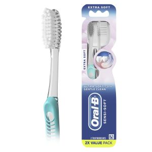 Oral-B Sensi-Soft Manual Toothbrush, Extra Soft, 2 Ct