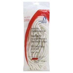 Helping Hand 50 Feet Braided Poly Clothesline/Rope, 1 rope