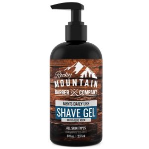 Men's Shave Gel - Clear Shaving Gel So You Can See Where You Are Shaving - For All Skin Types - Use with all Razor Types- 8oz
