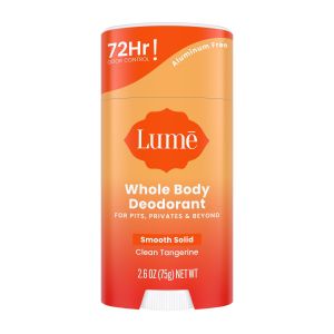 Lume Whole Body Women’s Deodorant - Smooth Solid Stick - Aluminum Free - Clean Tangerine - 2.6oz