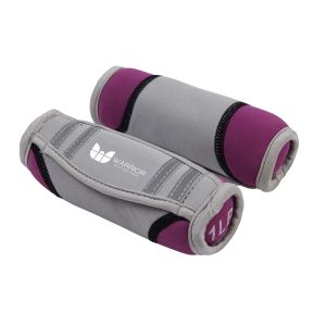 Warrior Weighted Portable Dumbbells, Purple, 2 lb