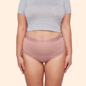 Thinx For All Leaks Light Absorbency Hi-Waist Bladder Leak Underwear, Small, Desert Rose