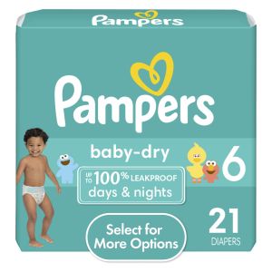 Pampers Baby Dry Diapers Size 6, 21 Count (Select for More Options)"