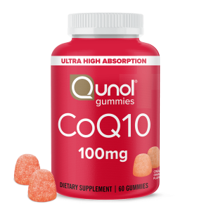 Qunol CoQ10 Gummies, 100mg,  Ultra-High Absorption, Heart Health Supplement, 60 Count"