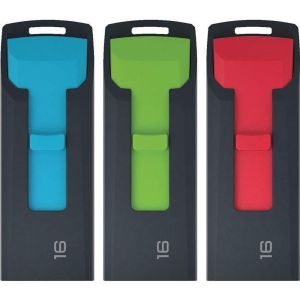 EMTEC Slide USB 2.0 16GB Flash Drive, 3-Pack