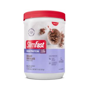 SlimFast High Protein Smoothie Mix, Creamy Chocolate, 12 Serving Container"