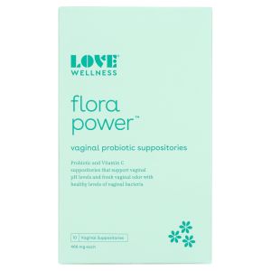 Love Wellness Flora Power Feminine Deodorant Probiotic Suppositories for Balanced Vaginal Bacteria & Odor, 10 Ct"