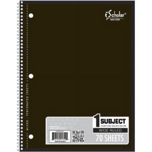iScholar 1 Subject Wirebound Notebook 78101