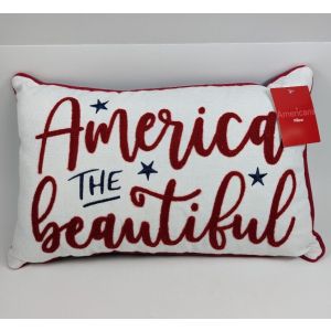 Americana Pillow America the Beautiful Decor Throw Pillow 14 X 9 315652 NEW