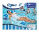 44 Inch Aqua Leisure 4 In 1 Blue & White Montgomery Hammock Swimming Pool Float - Lounge, Chair, Drifter and Exercise Saddle