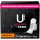 U by Kotex Balance Sized for Teens Ultra Thin Overnight Pads with Wings, 24 Count