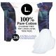 L. Ultra Thin Pads, Overnight Absorbency, 36 Ct, 100% Pure Cotton Top Layer