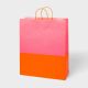 Pink/Orange Jumbo Bag - Spritz™: Large Color Block Gift Bag for All Occasions, 19.25
