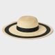 Striped Straw Floppy Hat - Shade & Shore™ Off-White/Black - 1063948808-1.jpg